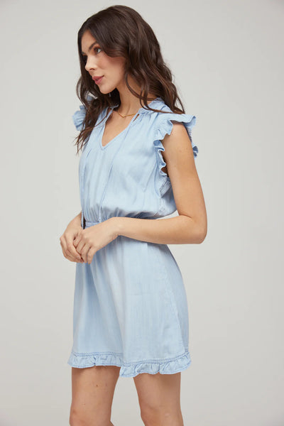 Maryjane Ruffle Sleeve Mini Dress by Bella Dahl