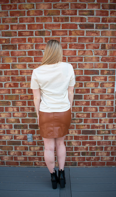 Lany Faux Leather Mini Skirt
